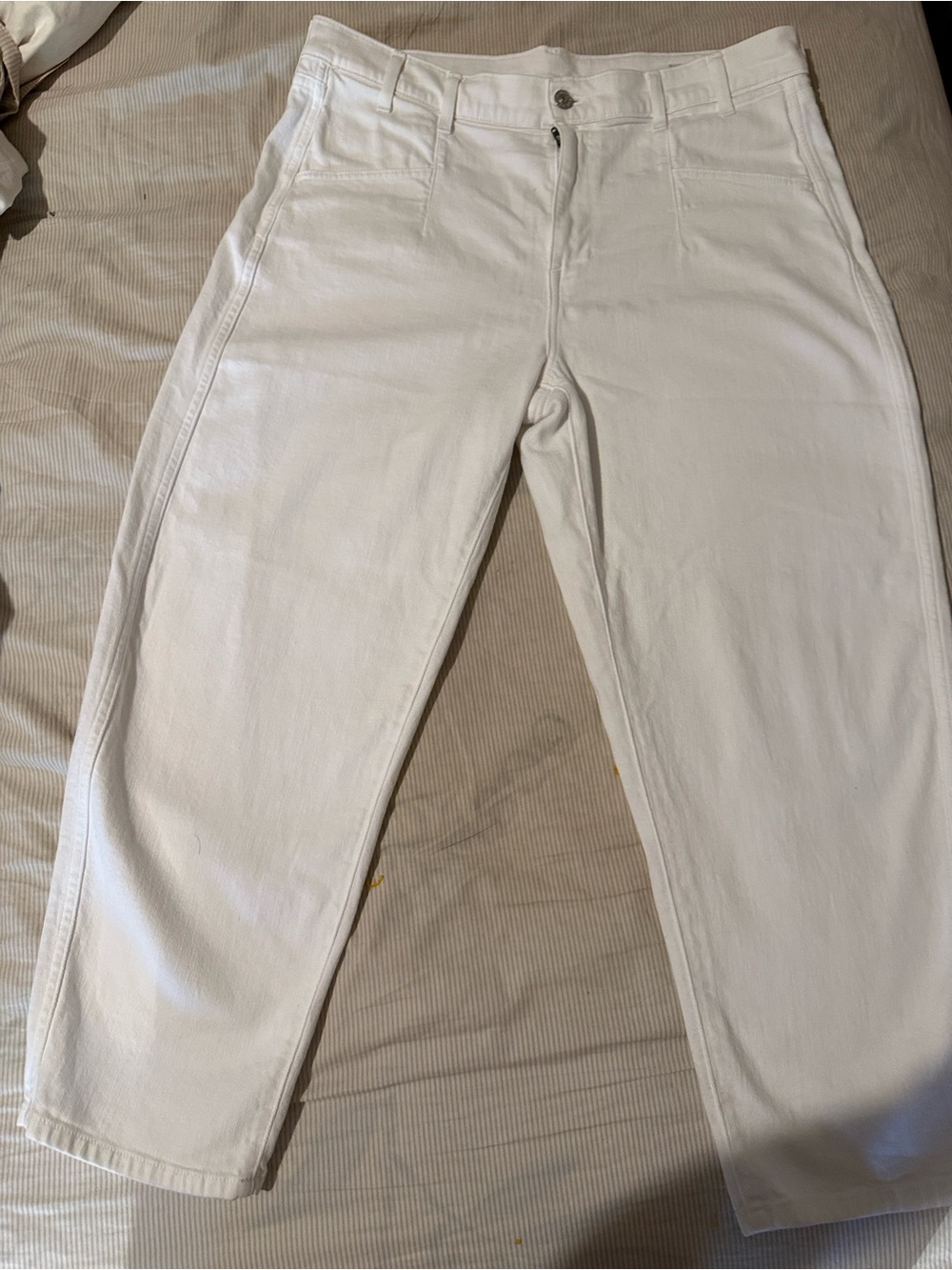 AYR Women’s Organic Cotton White High-Rise Straight Jeans